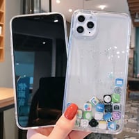 Liquid Glitter Icon Phone Case Cover