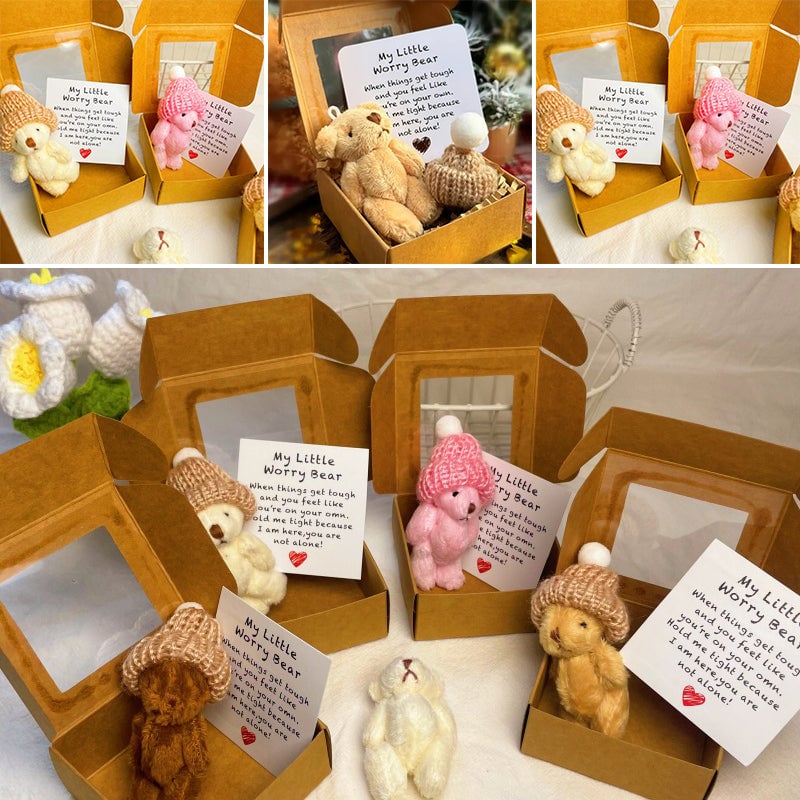 Handmade Mini Plush Teddy Bear in Box
