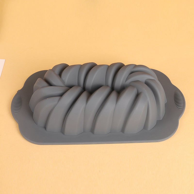 Two-color spiral toast bread silicone mold