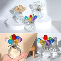 7-Color Crystal Rose Floral Keepsake