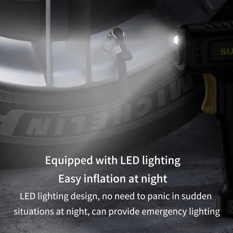 Portable Car Tire Inflator with Digital Display