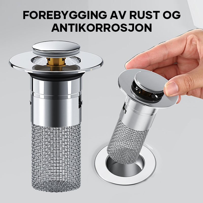Gulvavløpsfilter i rustfritt stål