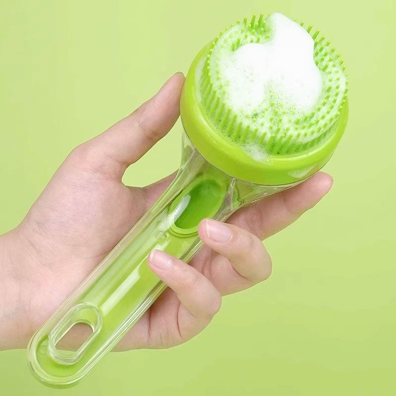 Press-to-Dispense Bath Brush (18 cm)