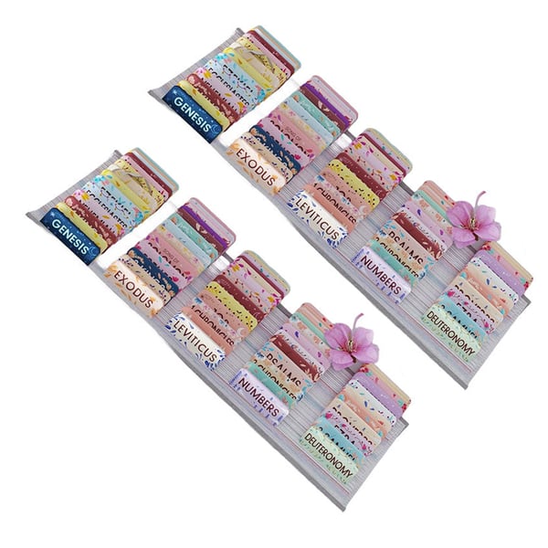🌸Floral Bible Tabs 66 Peel-and-Stick
