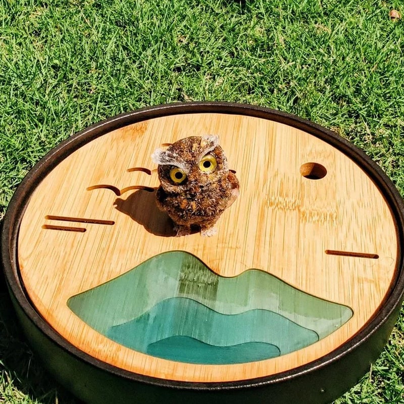 🦉Natural Crystal Gemstone Owl Ornament Home Decor