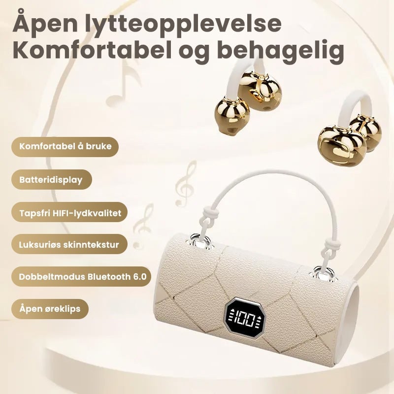 Fasjonable klipp-på trådløse hodetelefoner