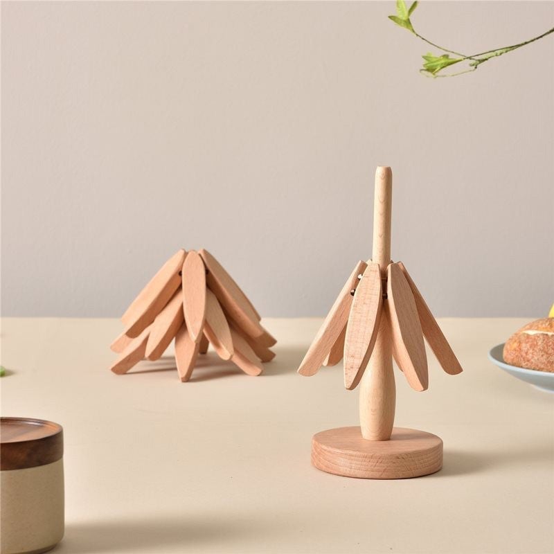 Holzbaum-Tischuntersetzer-Set