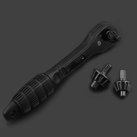 Dual-Head Ratchet Drill Chuck Wrench