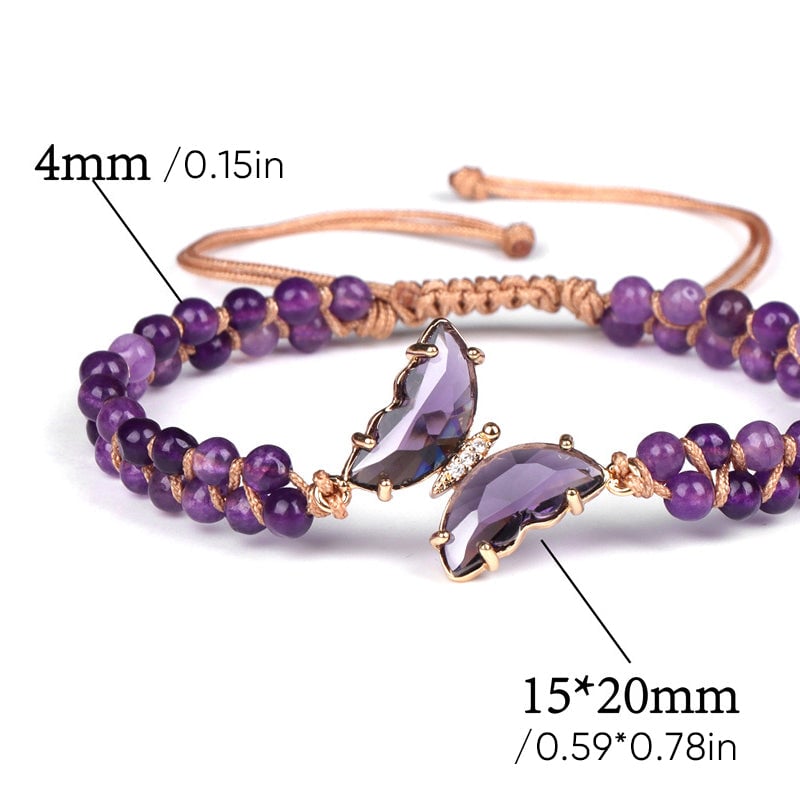 Healing Crystal Butterfly Bracelet