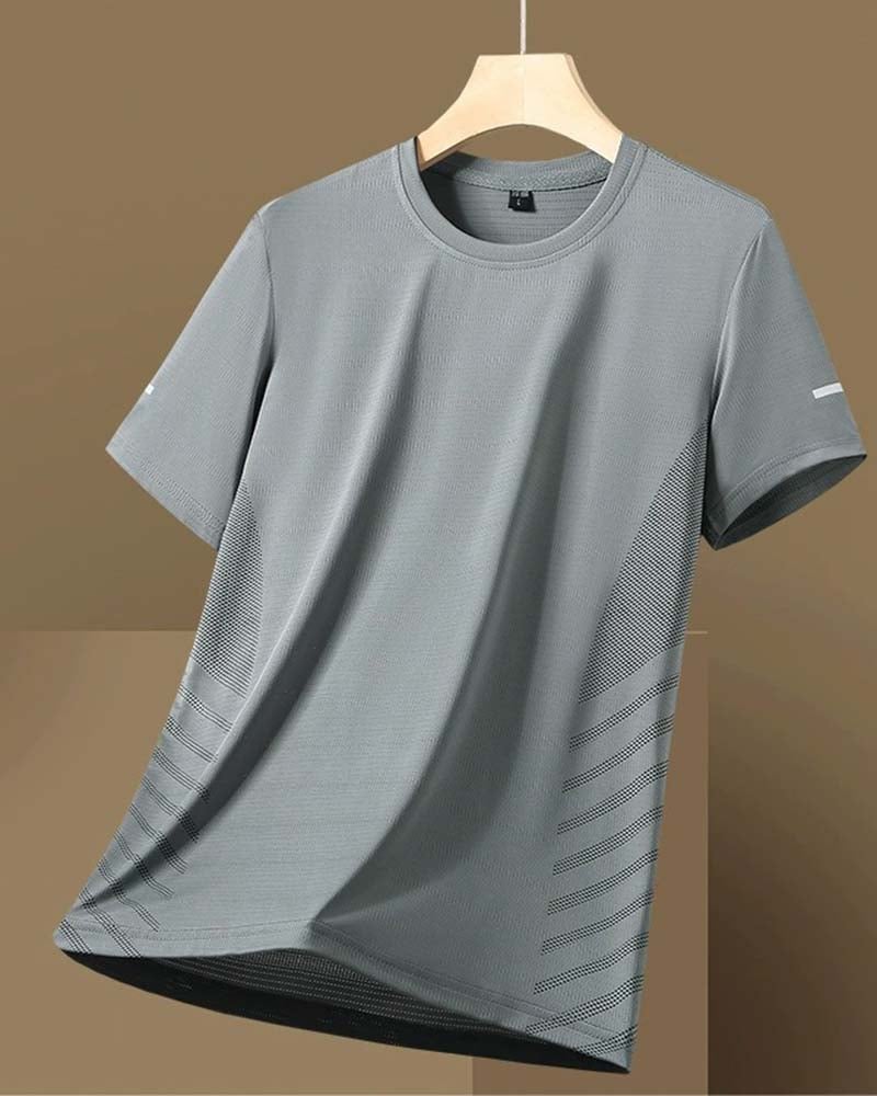 Men's Side Stripe Ice Silk T-Shirt