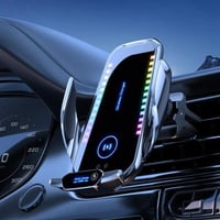T28 Intelligente 15W Schnelllade-Autohalterung mit RGB-Ambient-Licht