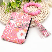 Stylish Card Holder With Silicone Bead Bracelet