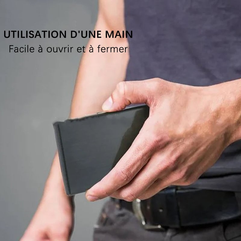 Porte-cartes ultra-fin avec protection contre le vol et la démagnétisation