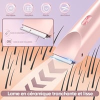 Tondeuse à cheveux électrique étanche et rechargeable à double tête