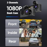 HD triple-lens driving recorder