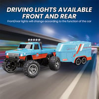 Mini Remote-controlled Shock-absorbing Off-road Monster Truck 1:64 Scale Trailer