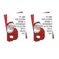 Cartoon Santa Claus Birthday Card