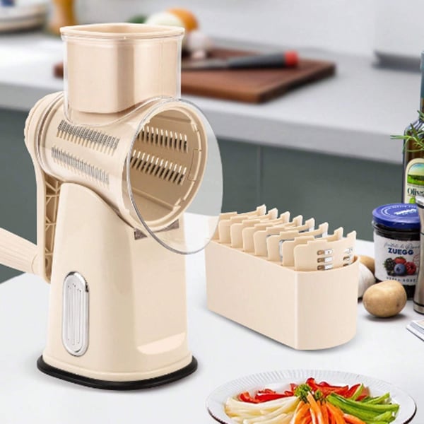 5 in 1 Vegetable Cutter Slicer, Rotary Cheese Grater