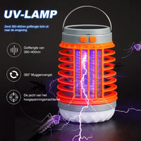 Muggen- en insectenverdelgerlamp voor kamperen binnen en buiten