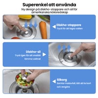 Uppgraderad 3-i-1 Kökshandfat Avloppssil