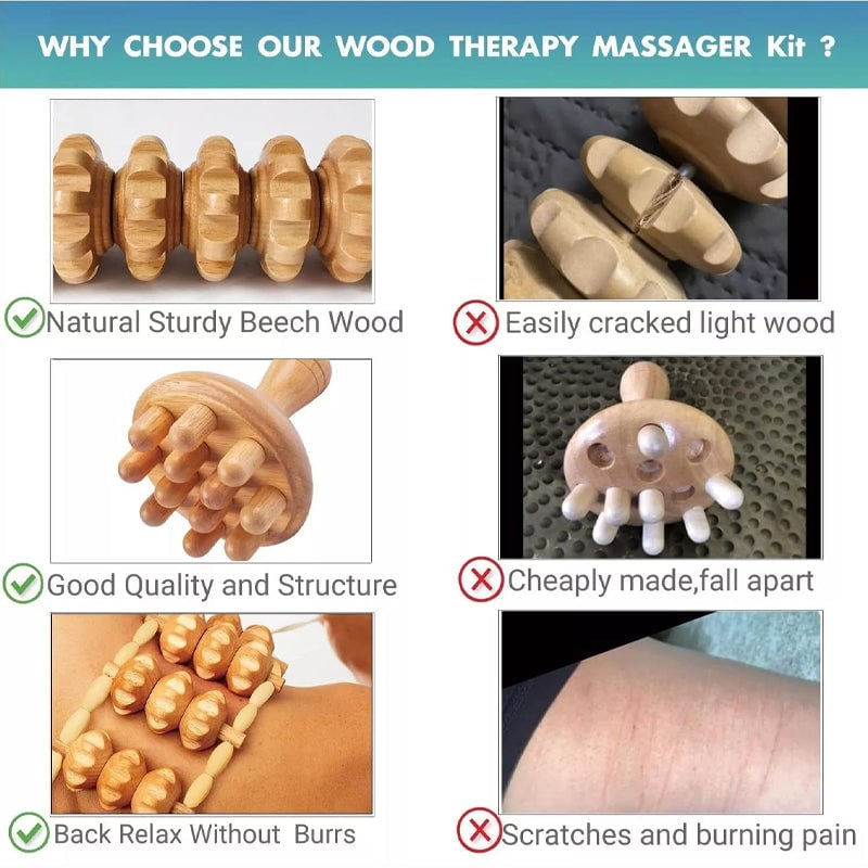 Beech Wood Massage Set