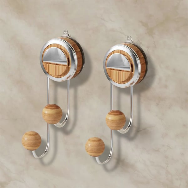 No-Drill Double Hook Suction Cup Hook