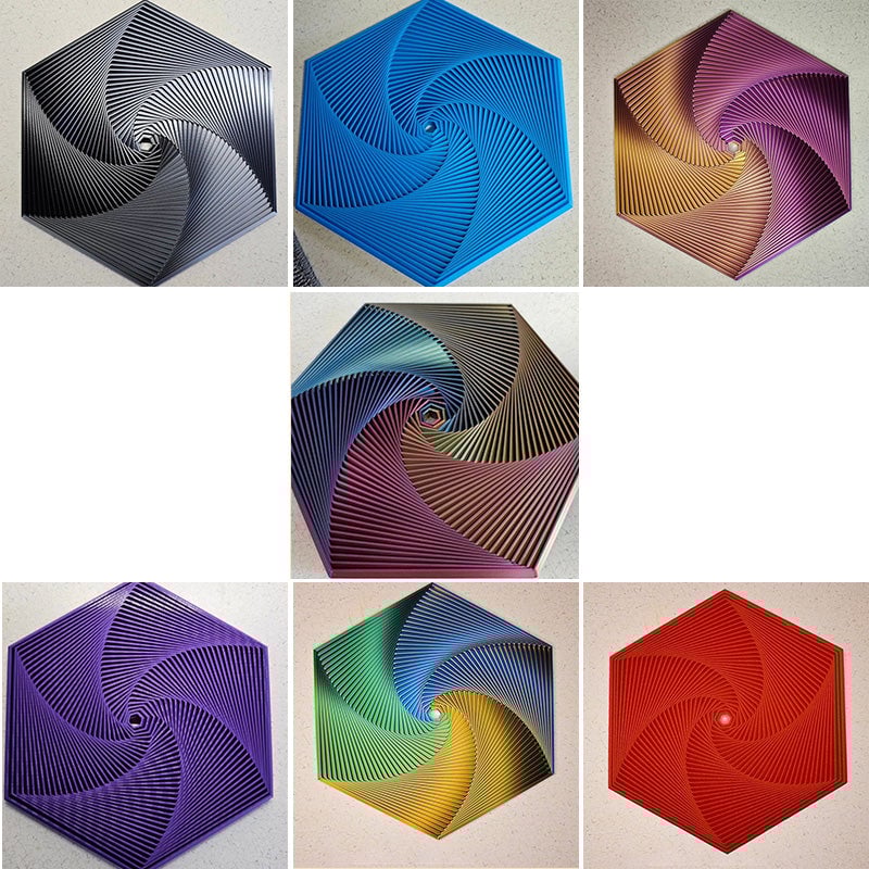 Esagono frattale di Fidget stampato in 3D