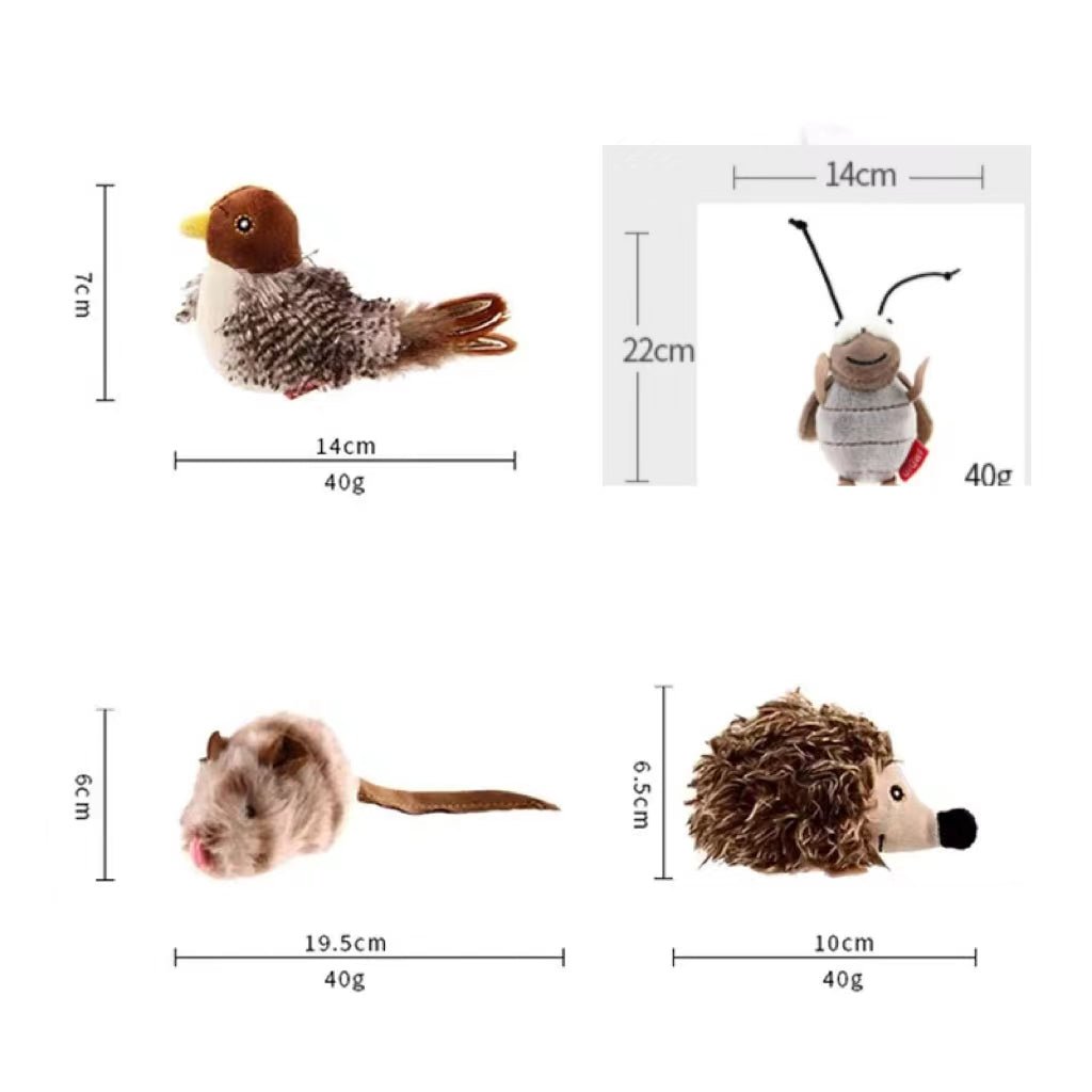 😺Katzenspielzeug - Simulierter zwitschernder Vogel