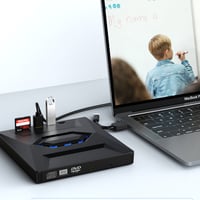 7-in-1 External USB DVD Drive & Blu-ray Player
