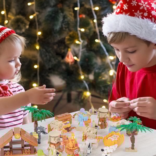 2025 Nativity Advent Calendar – 24-Day Building Block Set Christmas Countdown Gift