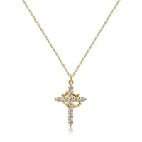 Crown & Cross Pendant Choker Necklace