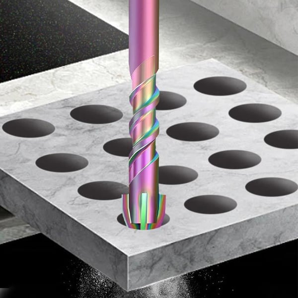 4pcs Titanium Coated Spiral Four-blade Eccentric Drill Bits