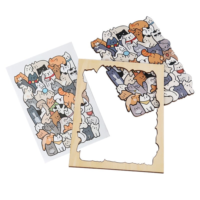 Tier-Stapelspiel Holzpuzzle Lernspielzeug Set