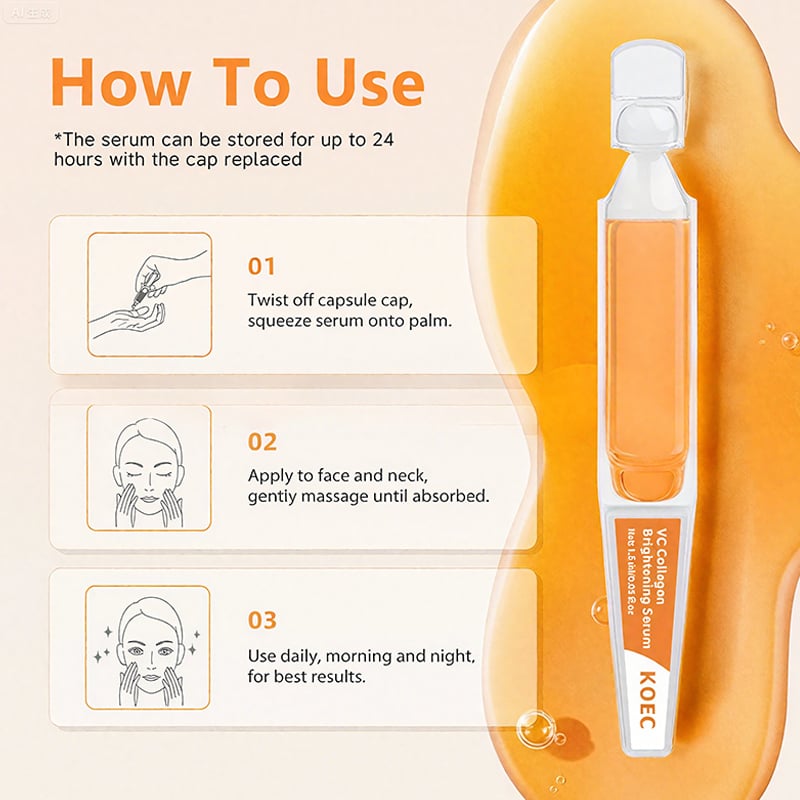 Hyaluronic acid and Vitamin C single-use essence