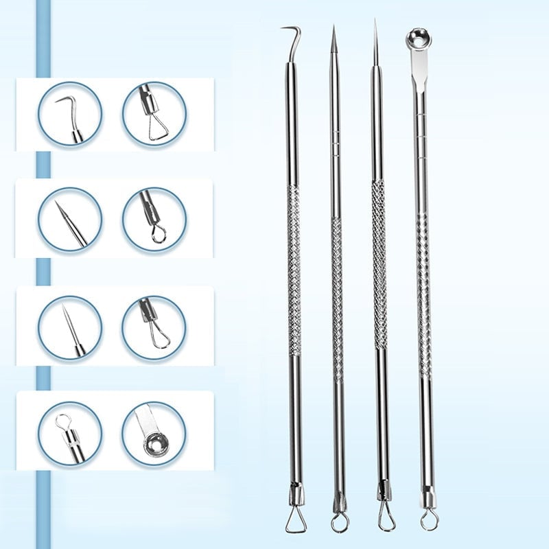 Kit d'outils en acier inoxydable pour l'élimination des points noirs