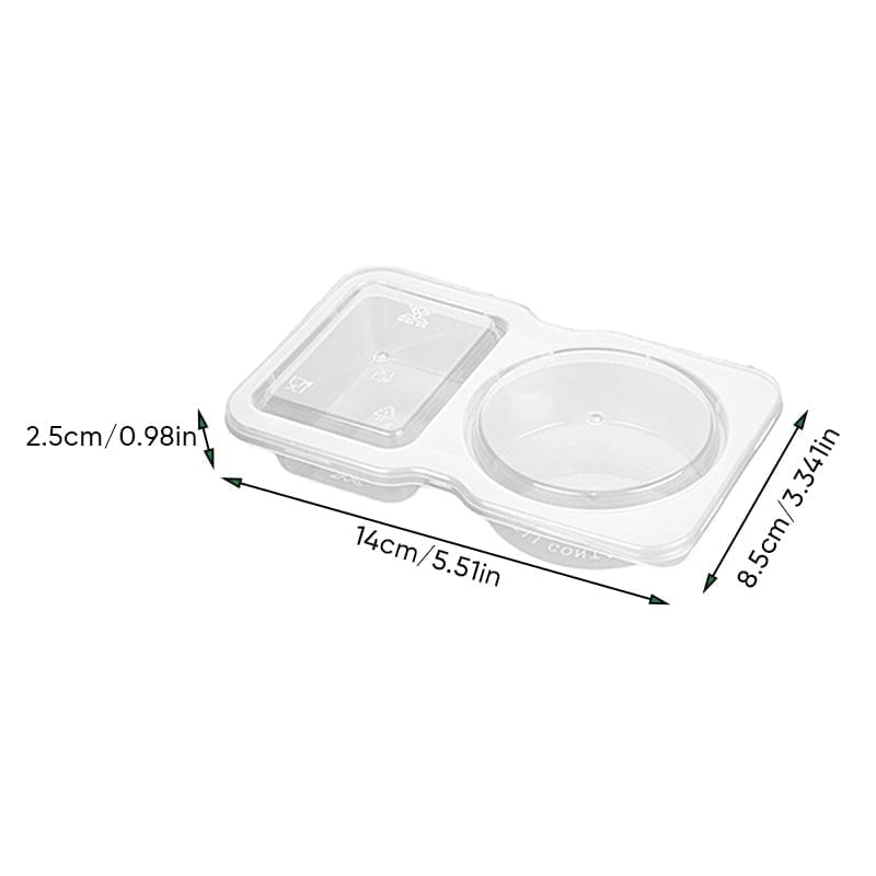 Double Compartment Snack Containers with Lids