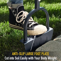 Half-moon lawn edger with T-handle