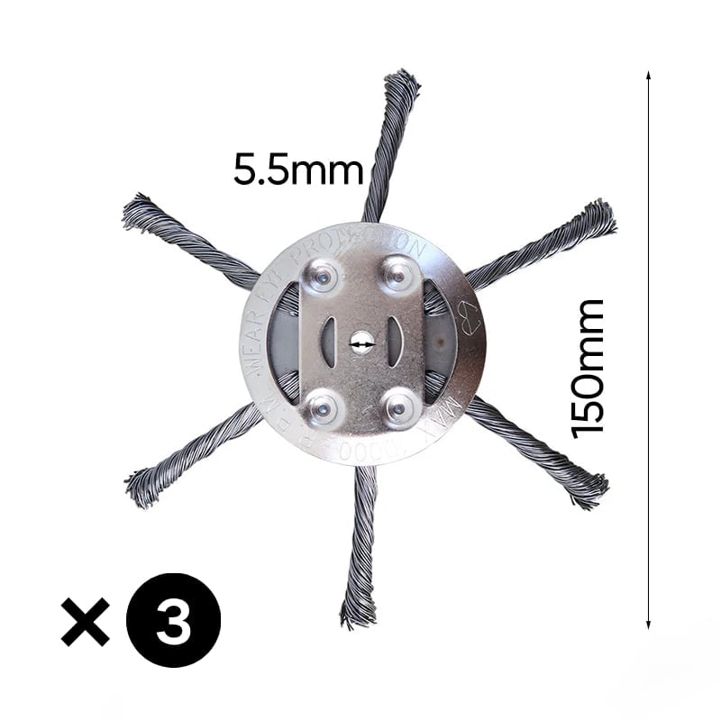 6 inch Steel Wire Brush Cutter Trimmer Head