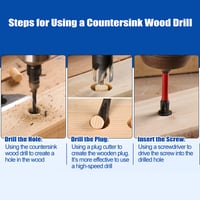 Sakerplus Wood Countersink Drill Bit Set