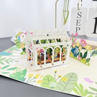 Carte de vœux en 3D avec fleurs faites à la main