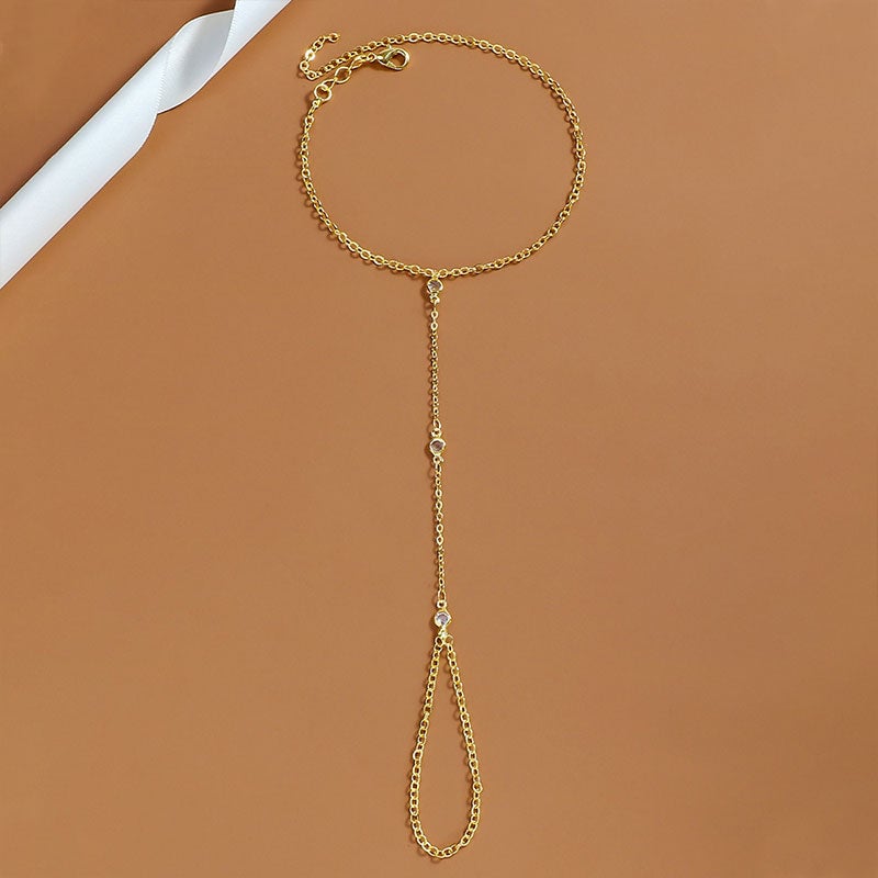 Diamond Connecting Fingers Bracelet