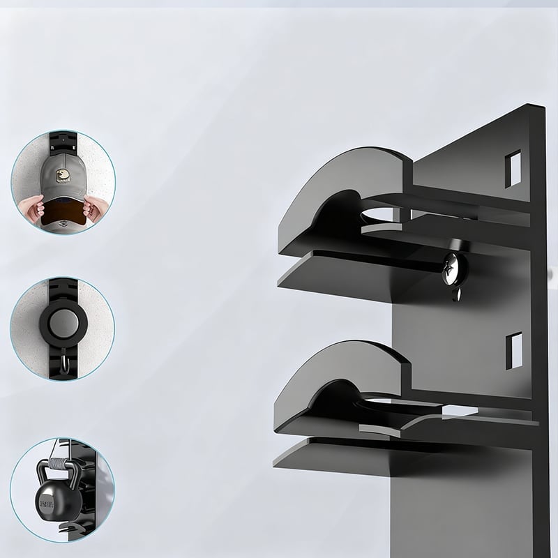 Punch-Free Baseball Cap Storage Rack