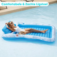 PVC water opblaasbaar drijvend bed met esdoornbladpatroon