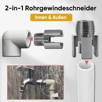 Integriertes Werkzeug für Innen- und Außengewinde