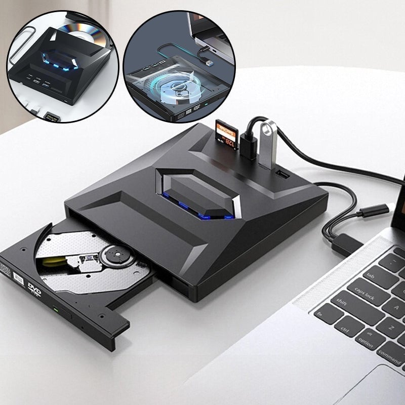 7-in-1 External USB DVD Drive & Blu-ray Player