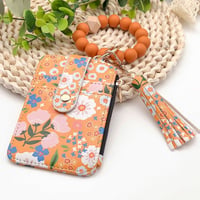 Stylish Card Holder With Silicone Bead Bracelet