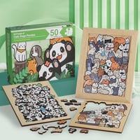 Tier-Stapelspiel Holzpuzzle Lernspielzeug Set