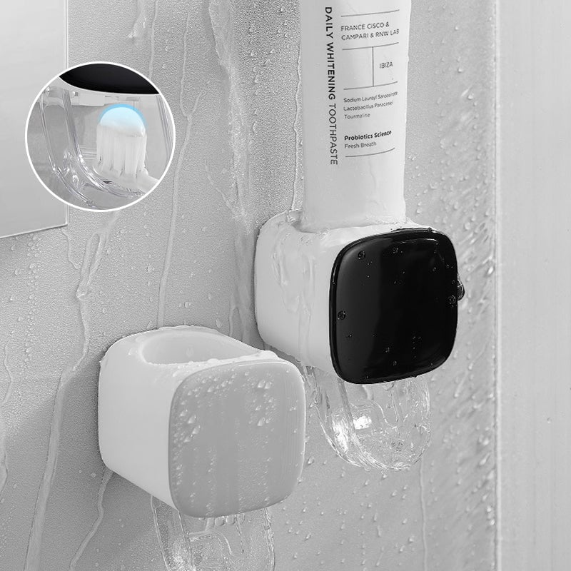Wall-mounted toothpaste squeezer