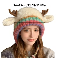 Niedliche Weihnachtsmütze mit Geweihmotiv