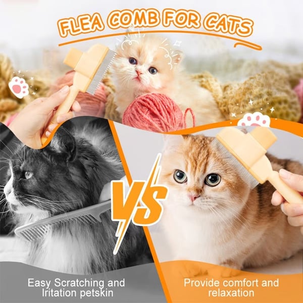 【Sale】 Self-cleaning Pet Flea Comb Grooming Brush